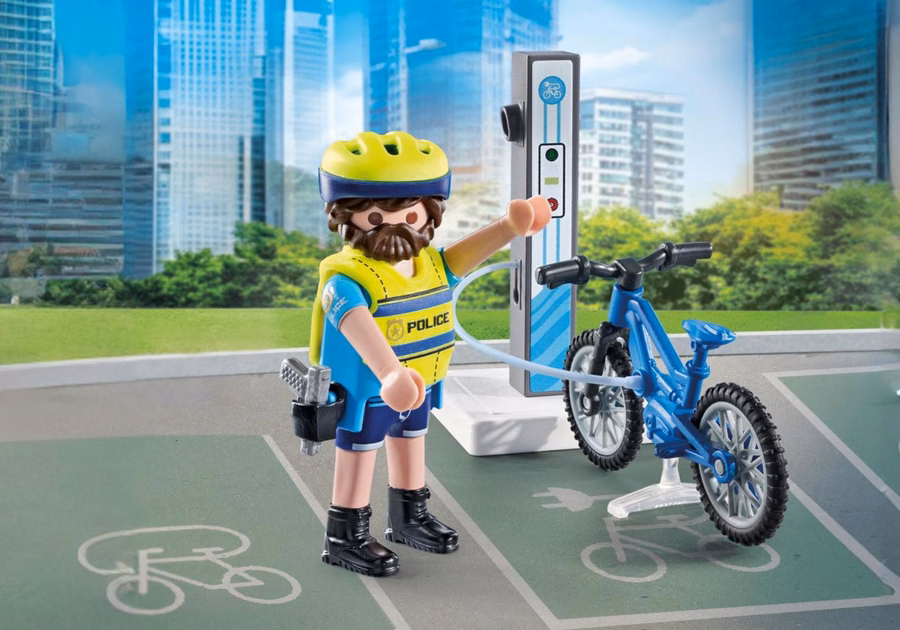 Patrulla policial en bicicleta