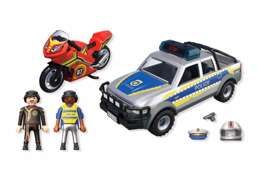 Persecución policial con camioneta