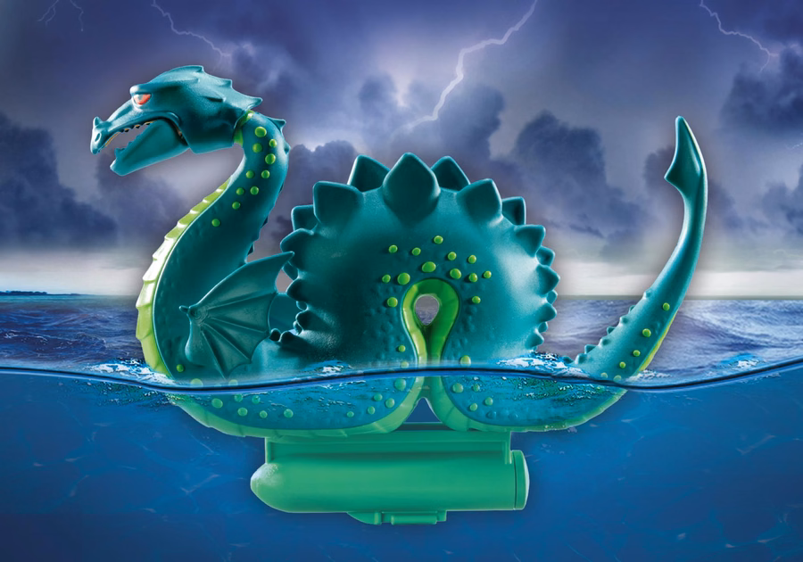 Vikingos con monstruo marino