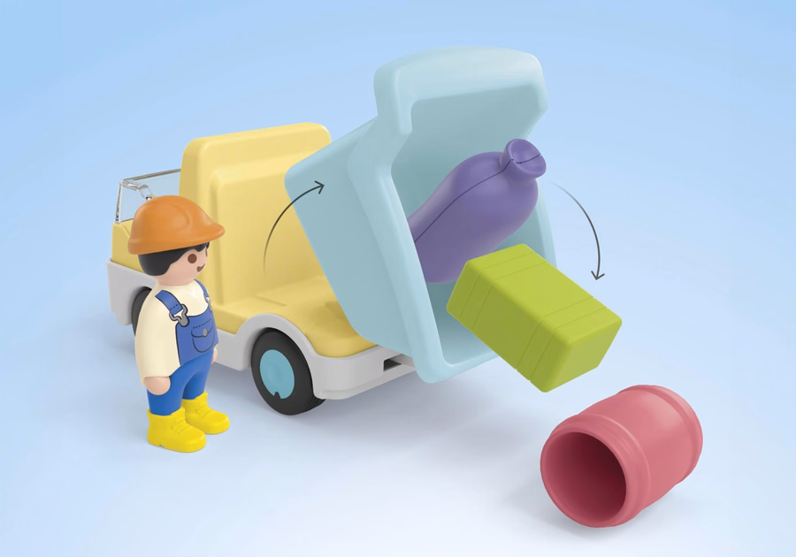 JUNIOR: Camión de construcción con garaje
