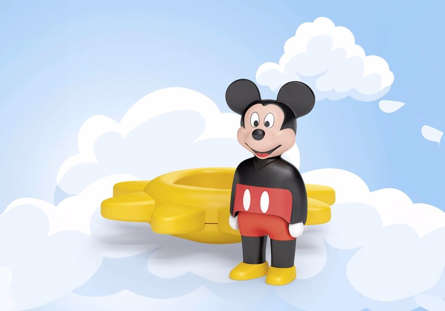 JUNIOR y Disney: Sol giratorio de Mickey Mouse con función de sonajero.