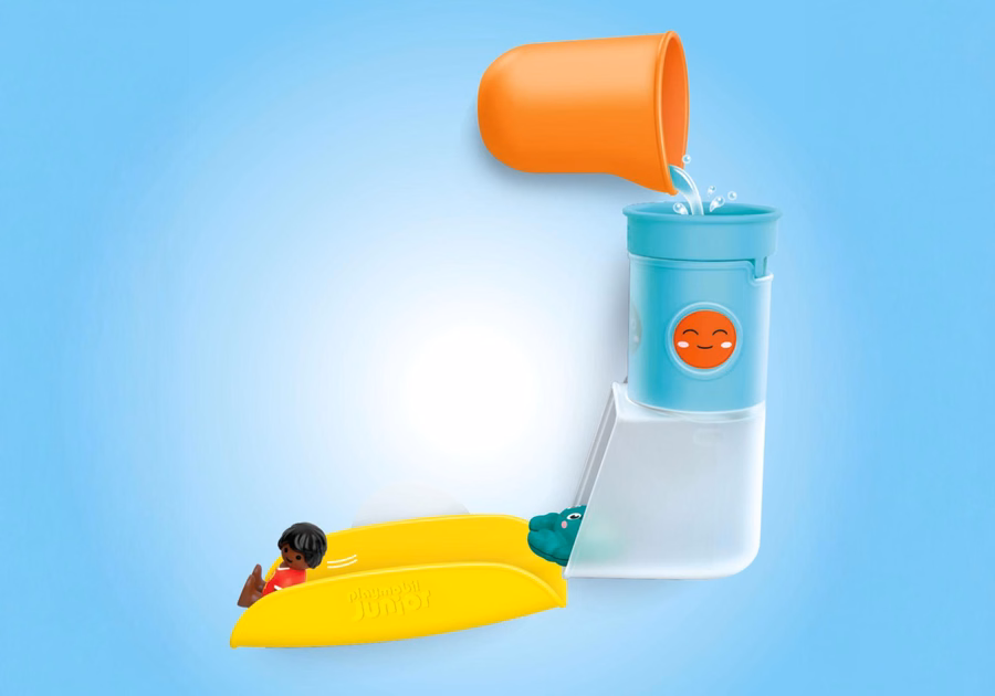JUNIOR AQUA: Tanque de agua para verter y jugar con tobogán.