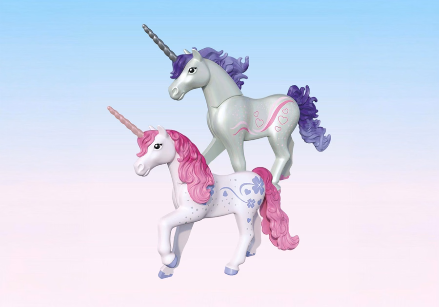 Unicornio coleccionable: Lavanda de la suerte con hada
