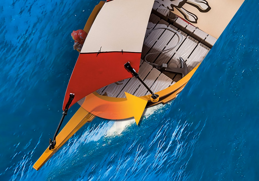 Pequeño barco pirata