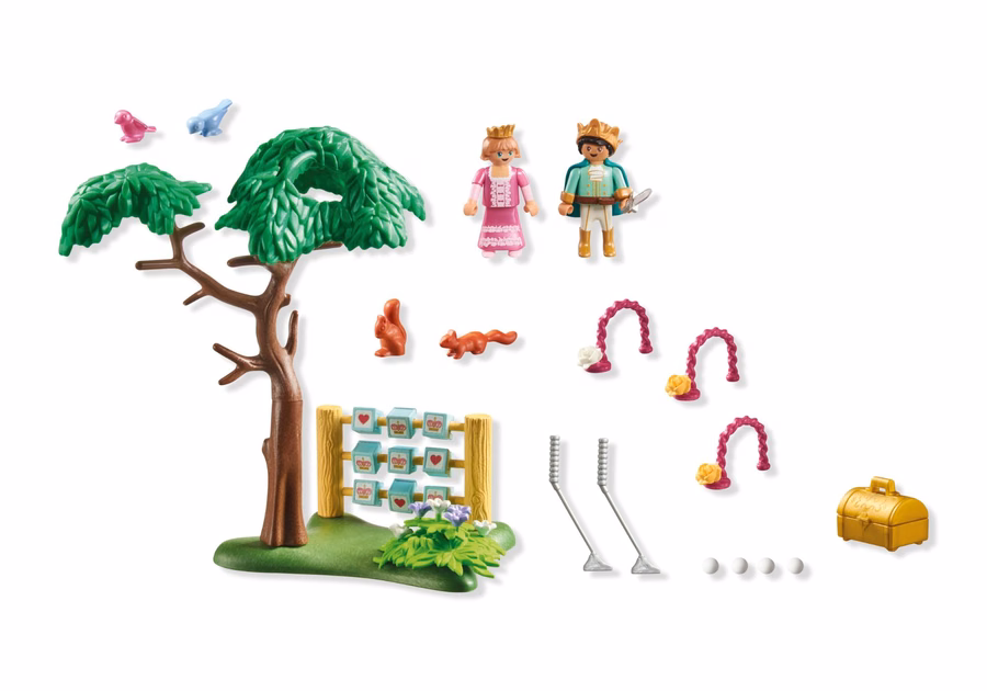 Jardín con juegos reales