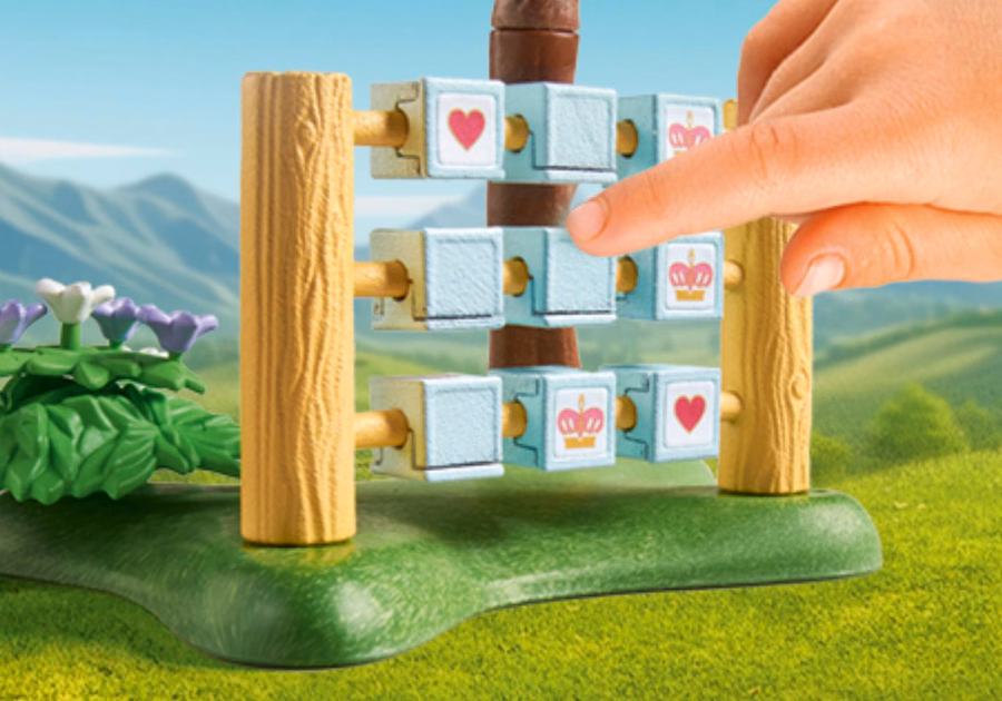 Jardín con juegos reales
