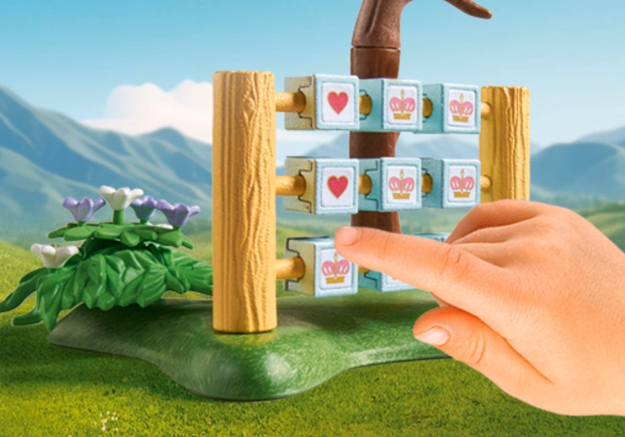 Jardín con juegos reales